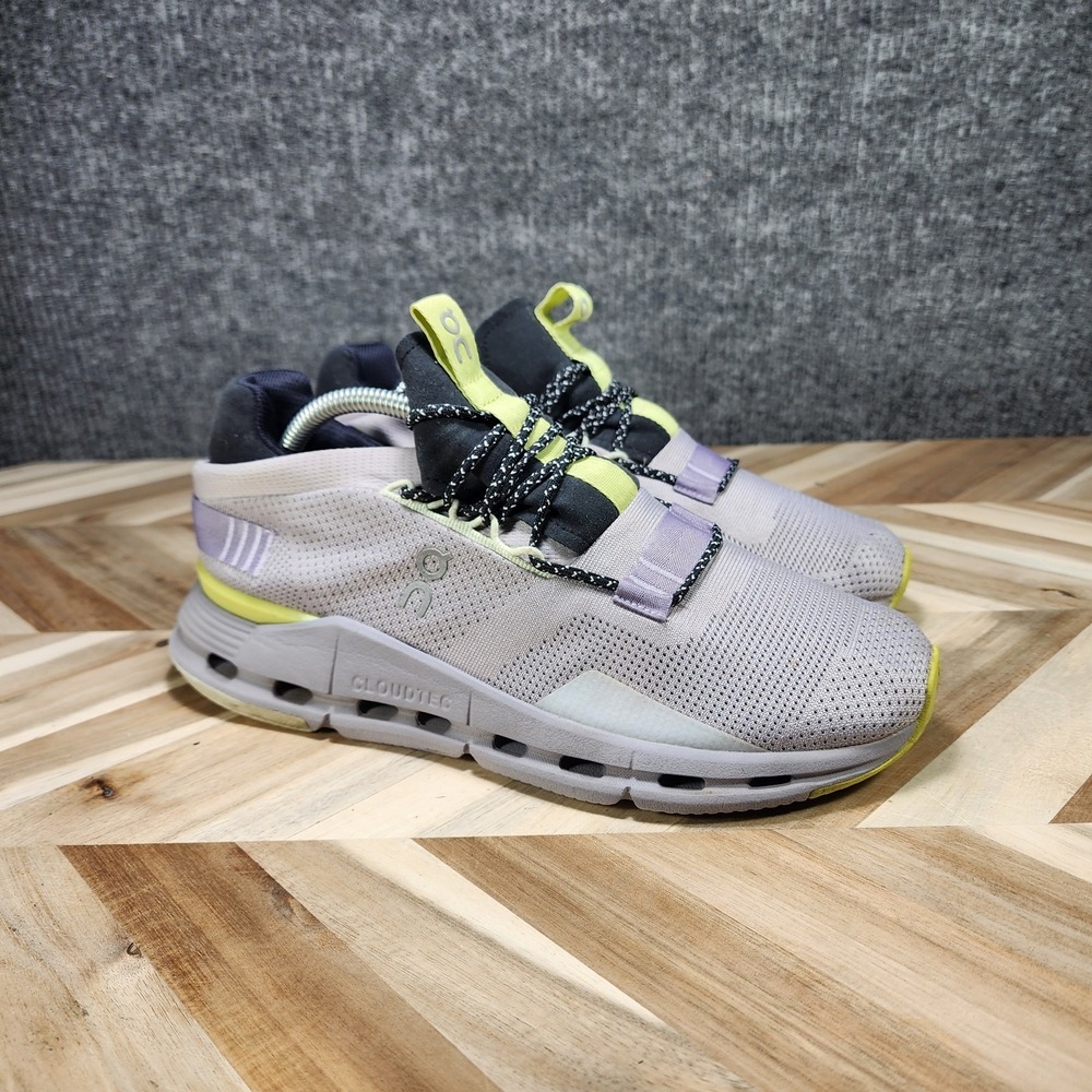 On Running Cloudnova Trainers Women's Sneaker Shoes Size 10.5 Pearl/Zest